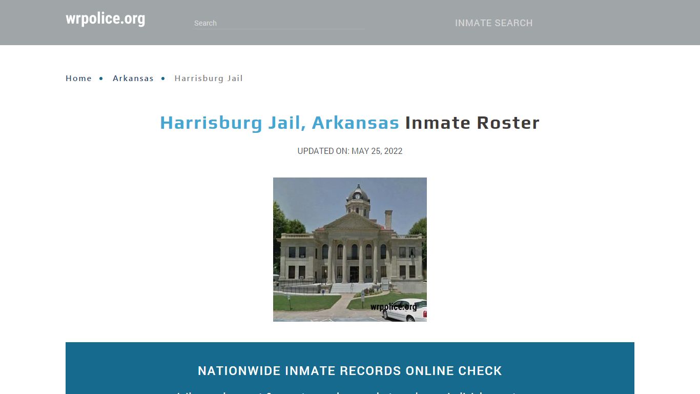 Harrisburg Jail, Arkansas - Inmate Locator