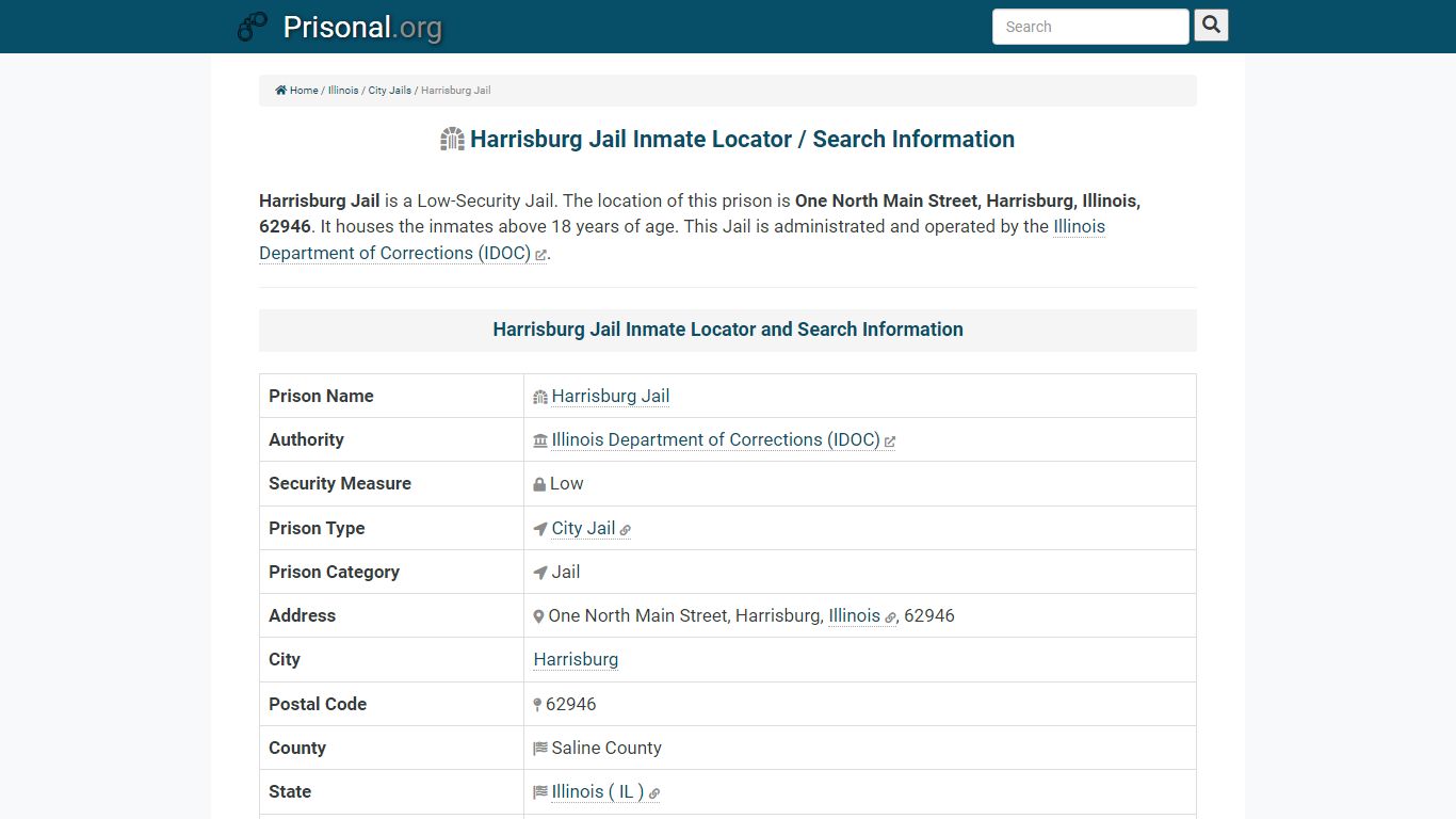 Harrisburg Jail-Inmate Locator/Search Info, Phone, Fax ...